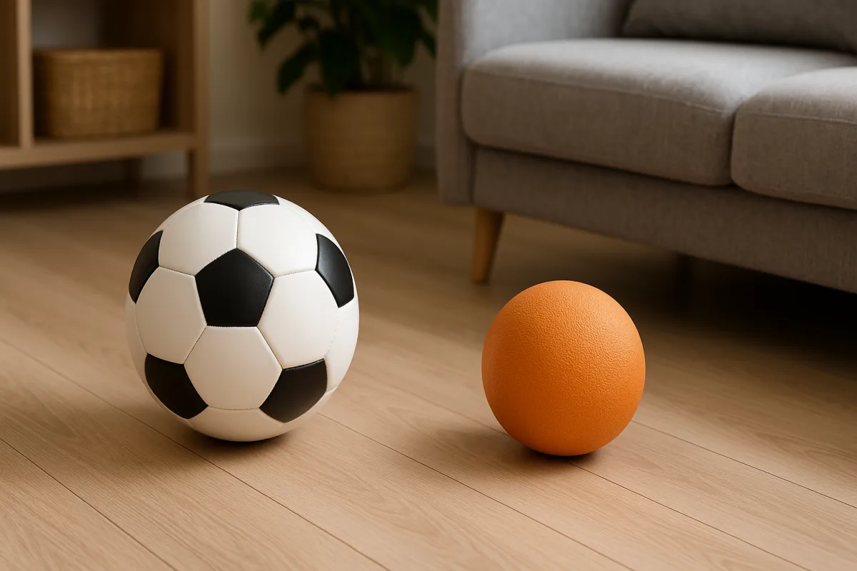 Quale pallone è adatto per allenarsi in casa? Materiali e dimensioni che evitano danni e brutte sorprese