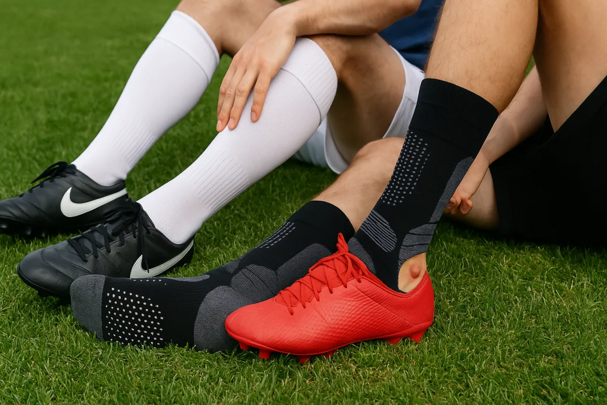 Calzettoni da calcio tecnici o tradizionali? La scelta che previene le vesciche durante le partite