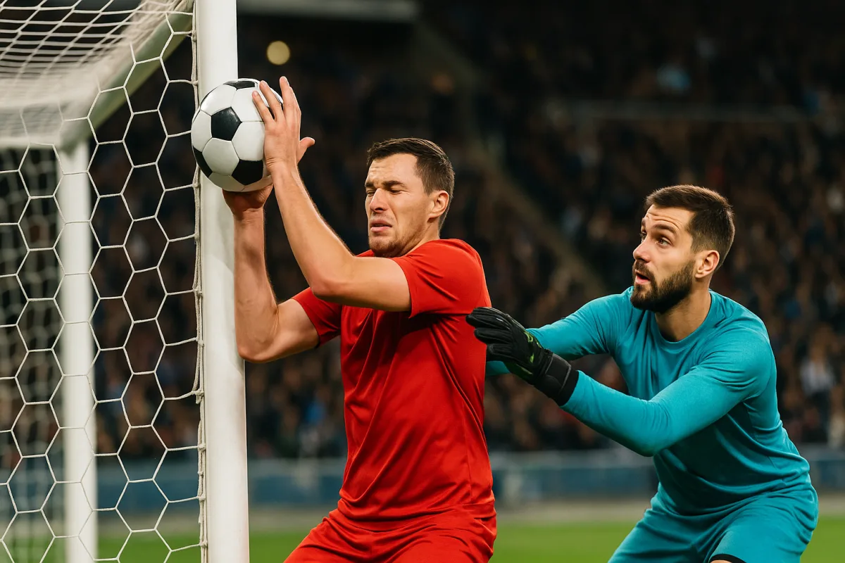 Goal con tocco involontario di mano: cosa dice la regola, rischi e conseguenze
