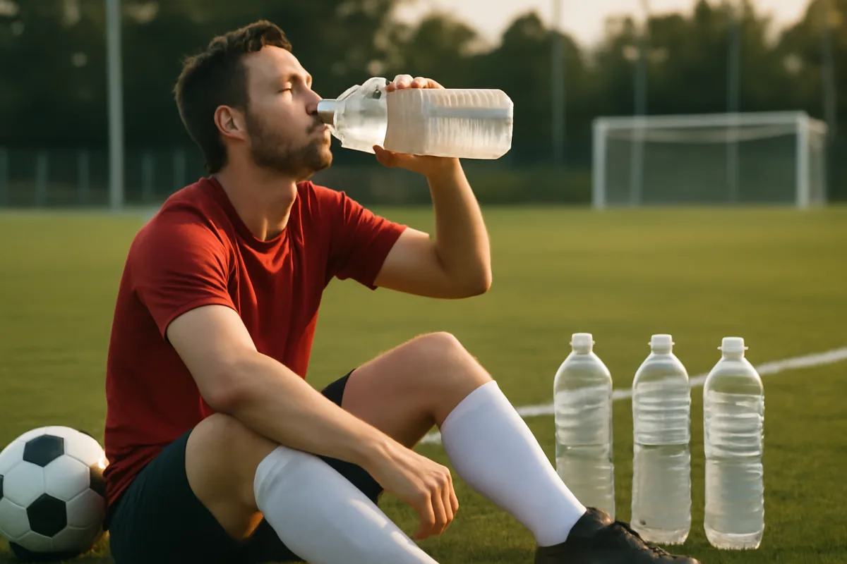 Quanta acqua bere durante l'allenamento di calcio: la soglia che fa davvero differenza
