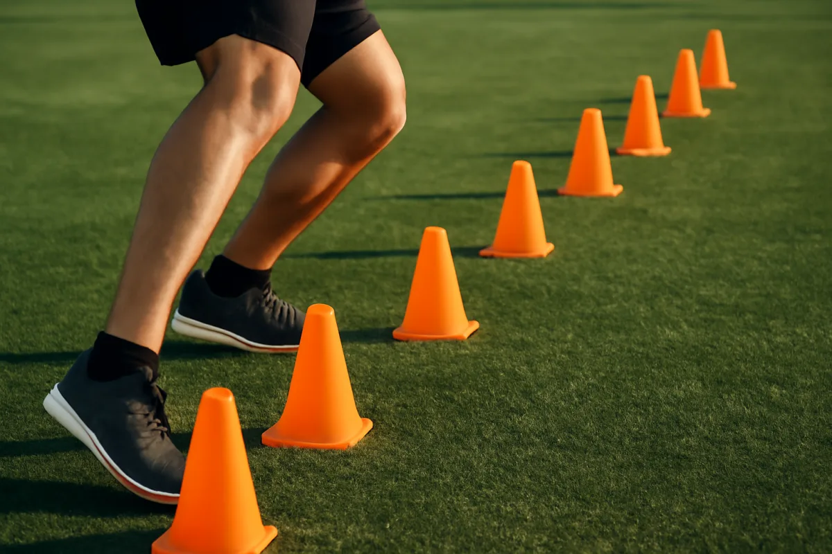 Set di coni per dribbling: la disposizione che accelera i progressi in poco tempo