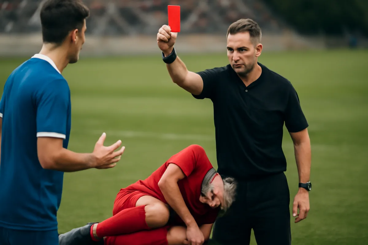 Sanzione per gioco violento nel calcio: come viene valutata dall'arbitro in campo