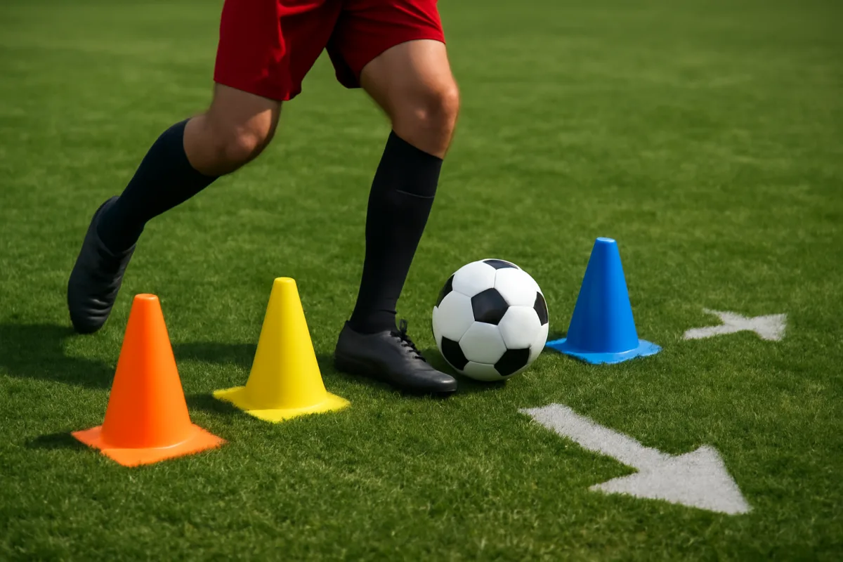 Colori dei coni da allenamento calcio: non è solo estetica, cambia l'esercizio