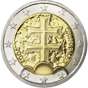 moneta 2 euro slovacchia croce